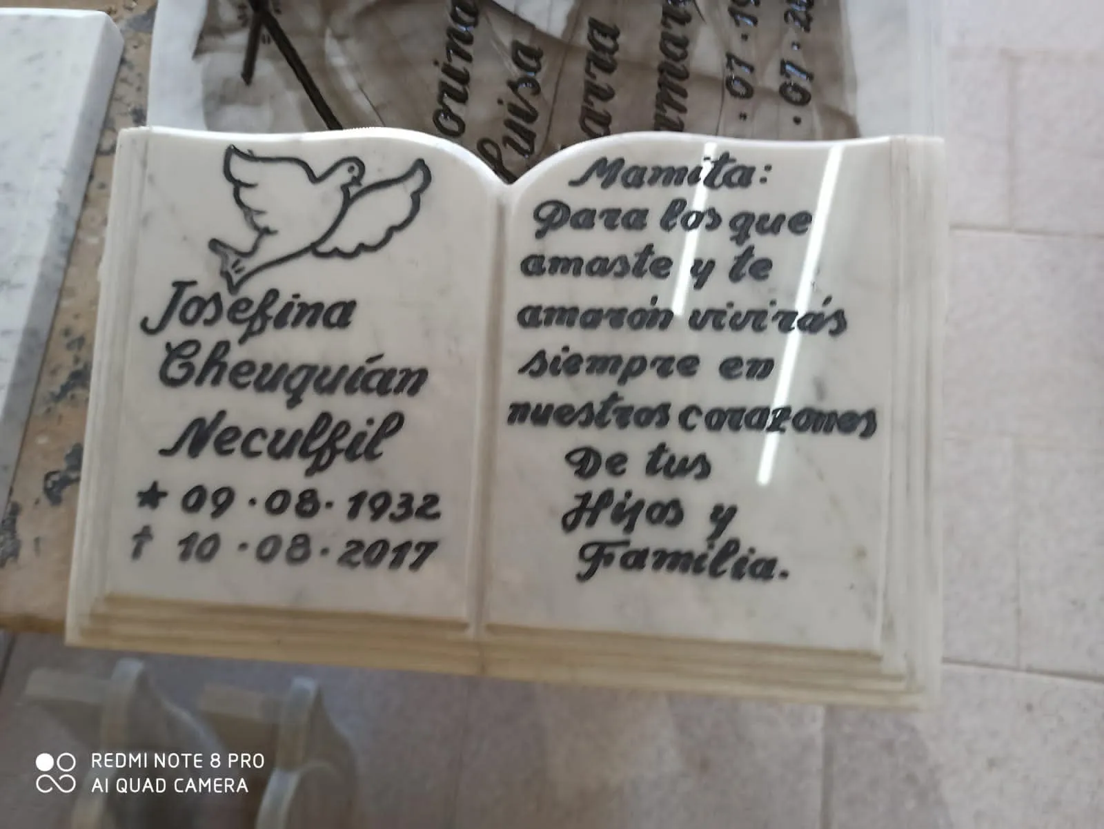 Trabajo en mármol realizado por Cat any — Libros y placas